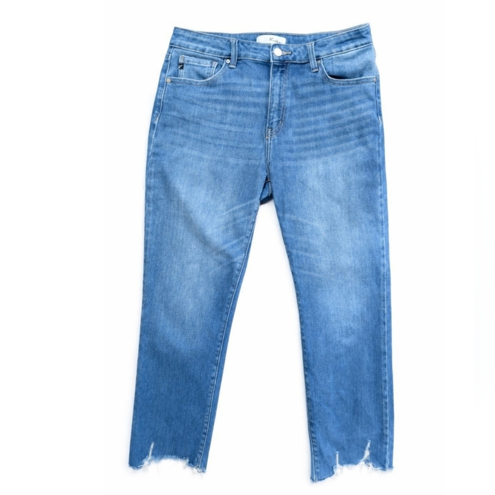 KanCan Straight Leg Frayed Hem Jeans - Picture 2 of 3